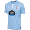 Light blue sports jersey with Estrella Galicia logo on a black background