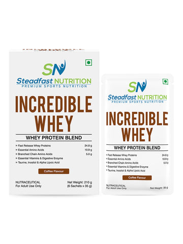 Incredible Whey Protein Blend For An Incredible You Coffee 6 Sachets 210g