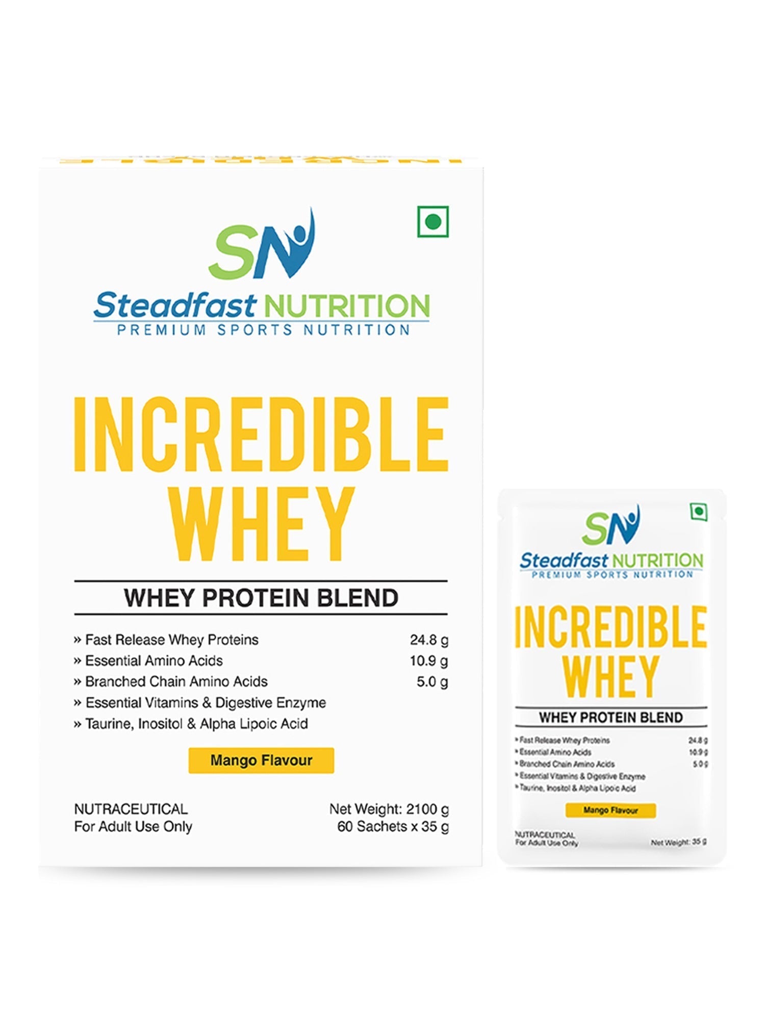 Incredible Whey Protein Blend For An Incredible You Chocolate 60 Sachets 2100g