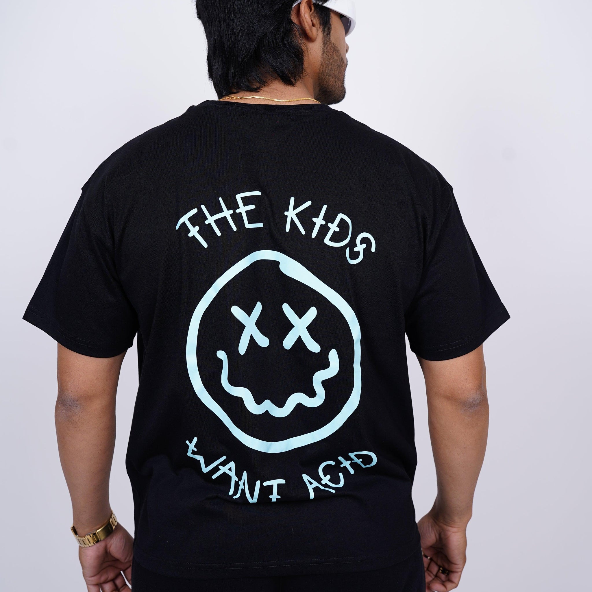 Kids Want Acid (Green Glow) Drop:Sleeved  Tee For Men and Women