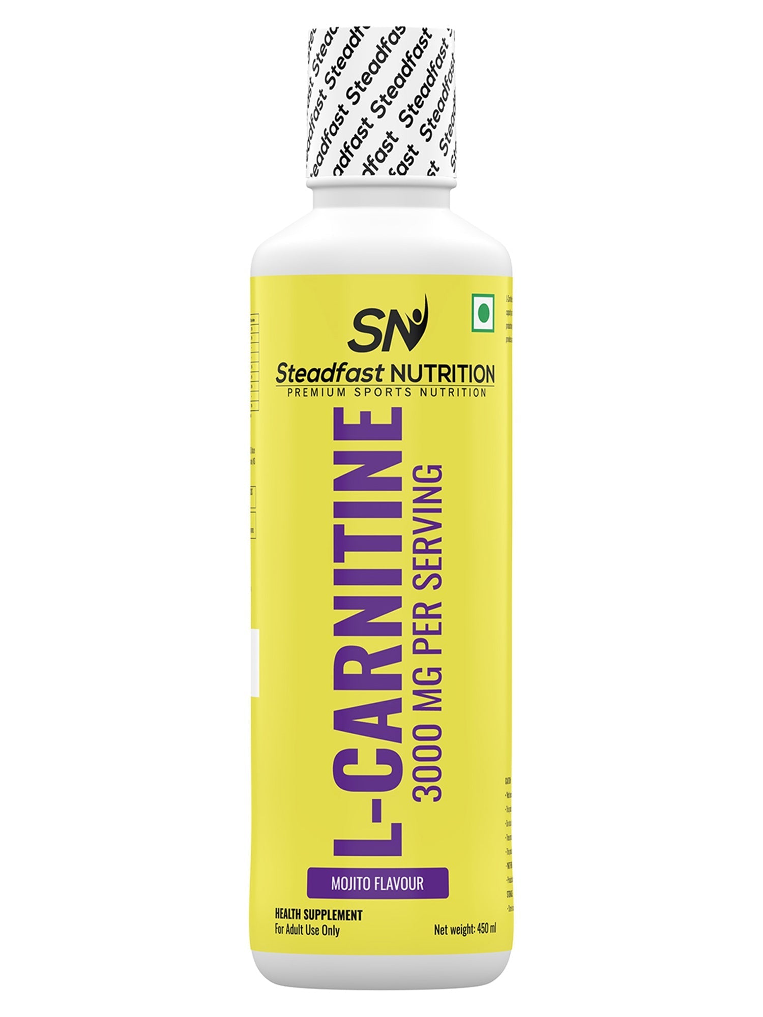 L-Carnitine 3000mg Liquid Supplement with Vitamin B5 450ml (Mojito)