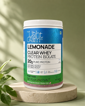 The Light Gram Co Clear Whey Protein Isolate Powder- 1.1lbs, 500g (Lemonade Flavour)