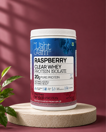 The Light Gram Co Clear Whey Protein Isolate Powder- 1,1lbs, 500g (Raspberry Flavour)