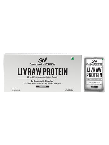 LIVRAW Protein Muscle Synthesis, Faster Recovery & Muscle Building, 30 Sachets 900g