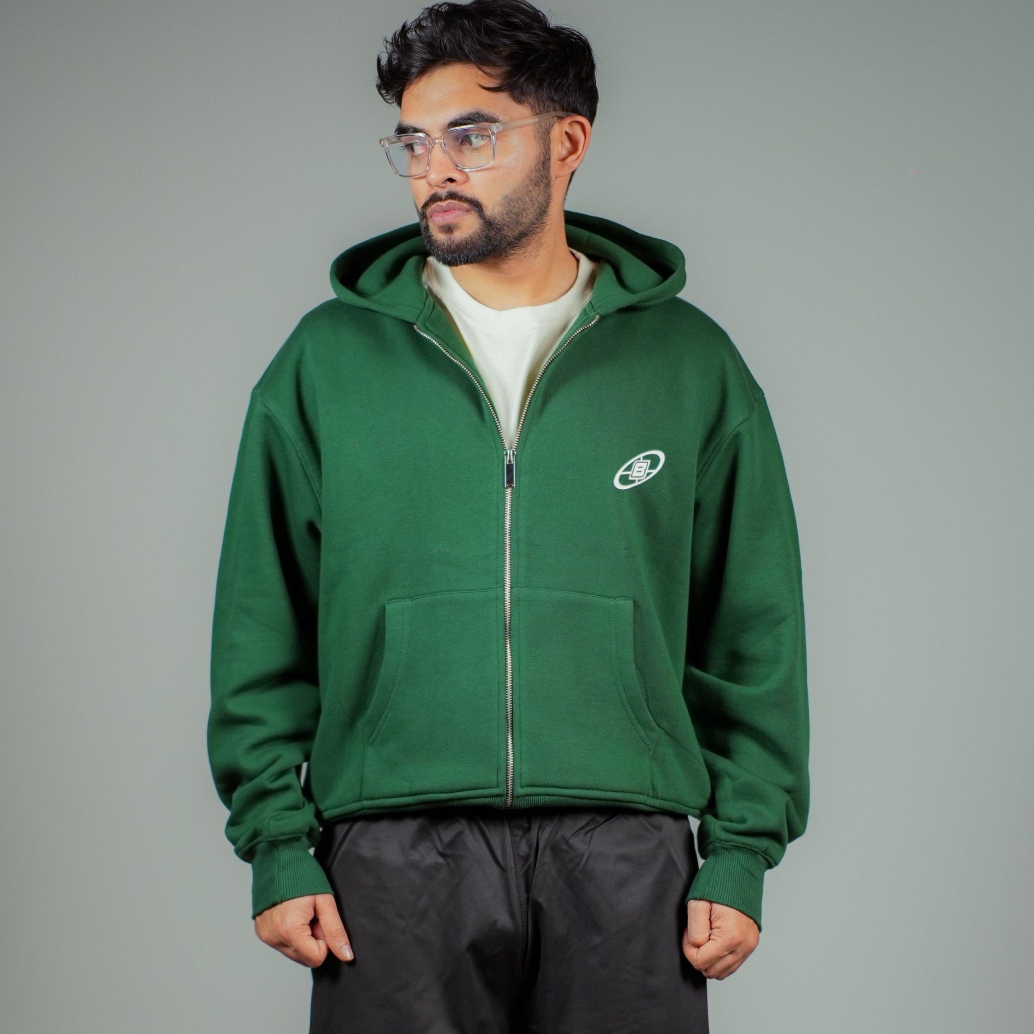 Melbourne Heavyweight Oversized Zip-Through Hoodie Jacket For Men and Women