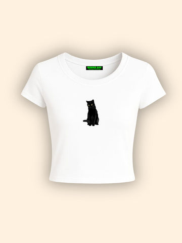 Midnight Meow It Girl Baby tee for Women