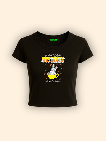 Mistakes It Girl Baby tee for Women