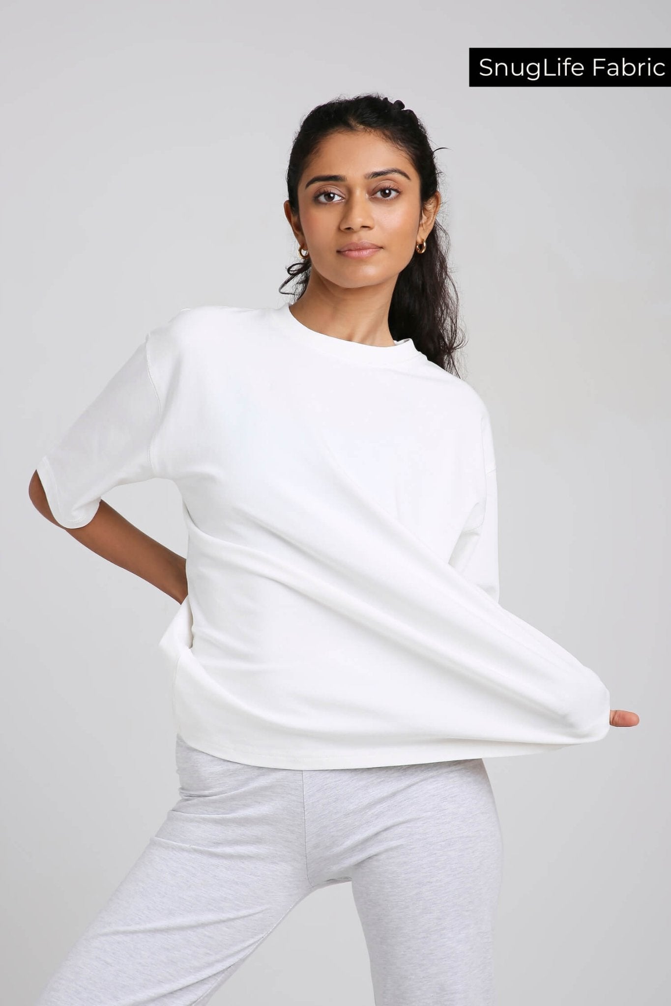 Oversized Tee in Snow White