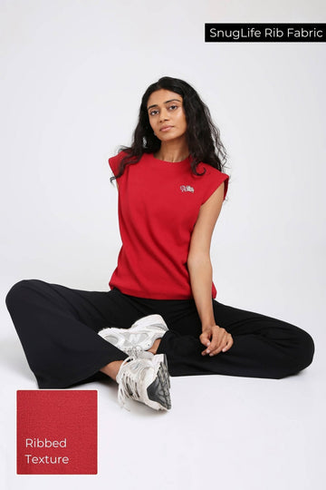 Pickleball Box Tank in Cherry Red