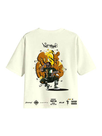The Post Malone Cartoon art Drop Sleeved Tee for Men and Women