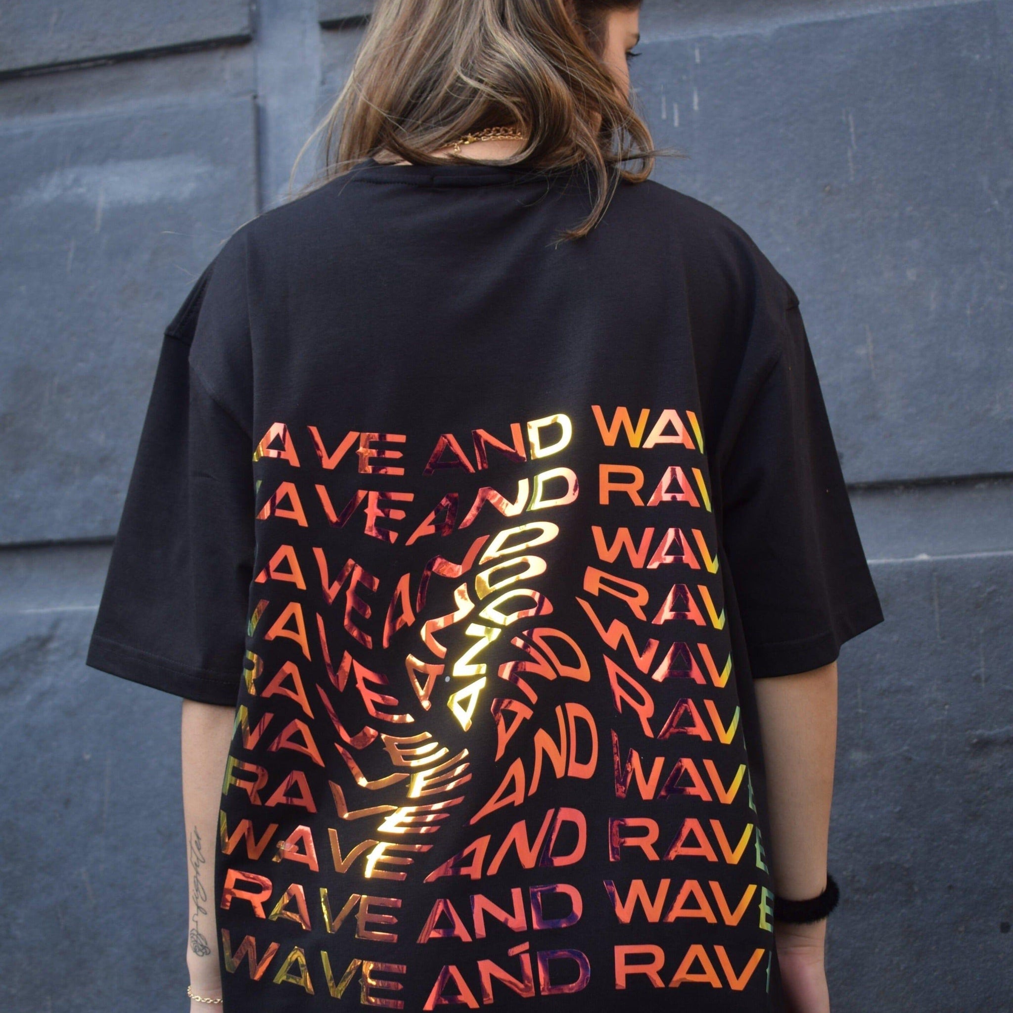Rave & Wave (Holographic): Burger Bae Drop sleeved Unisex Tee