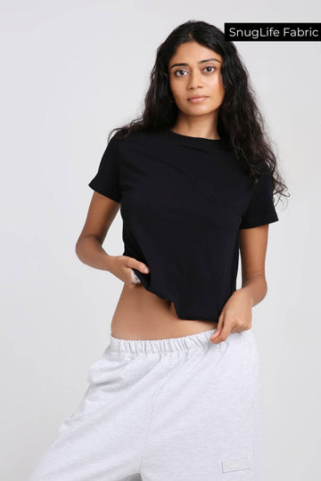 Relaxed Tee in True Black