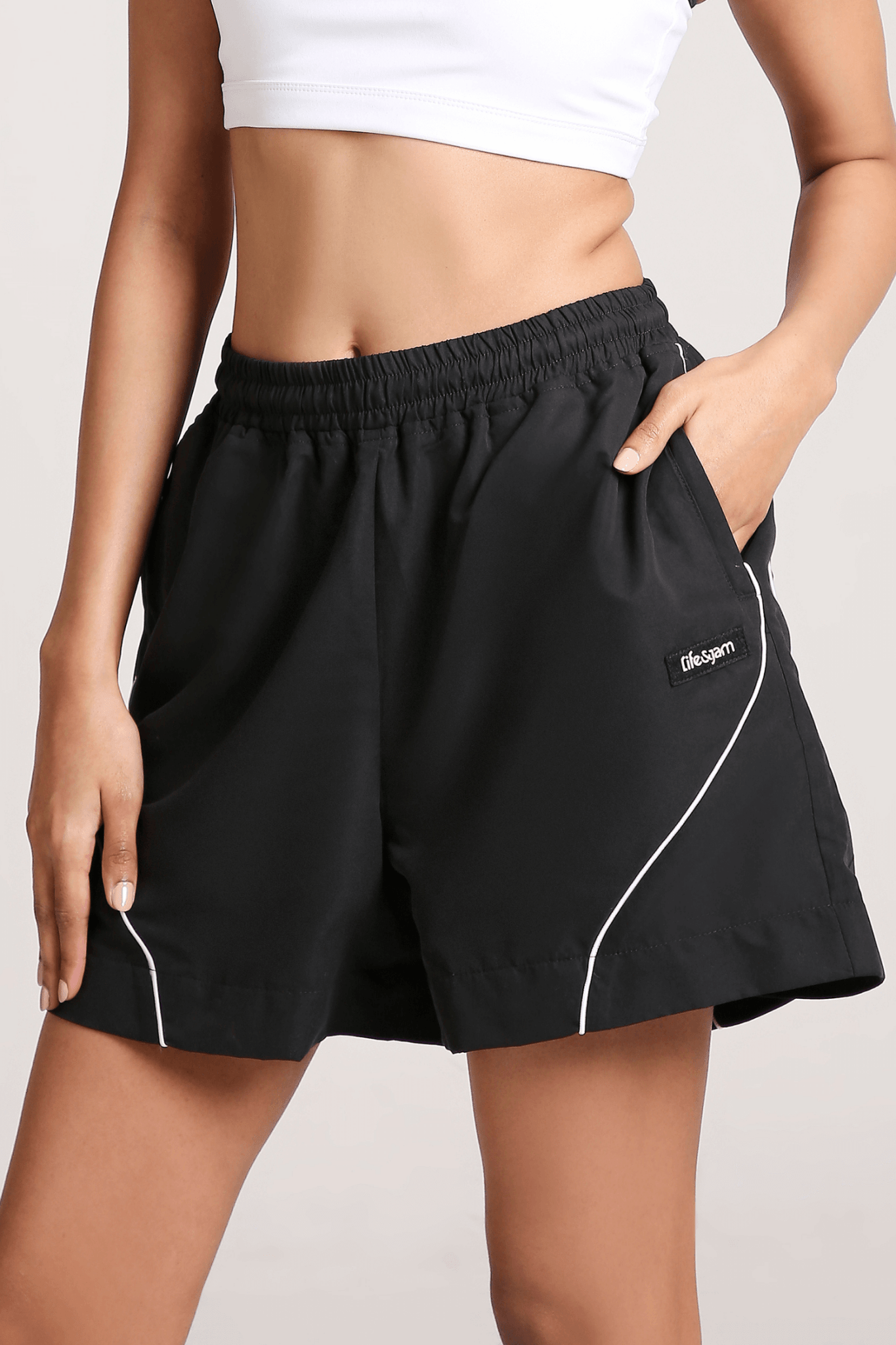 Running Shorts In True Black
