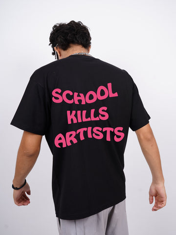 School Kills Artists (Glow In Dark) : Regular  Tee For Men and Women