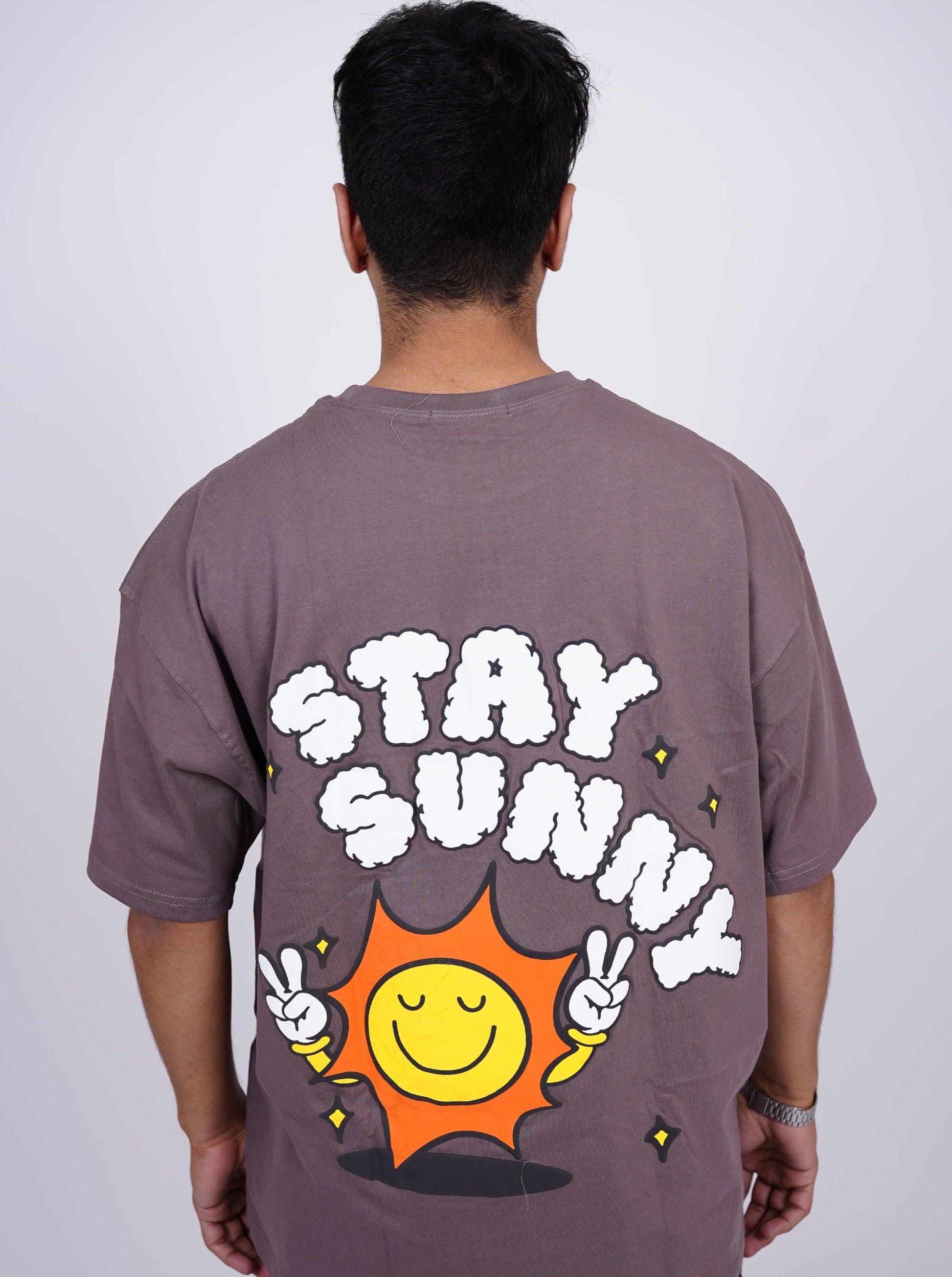 Stay Sunny - Drop-Sleeved Tee (T-shirt) For Men - BurgerBae