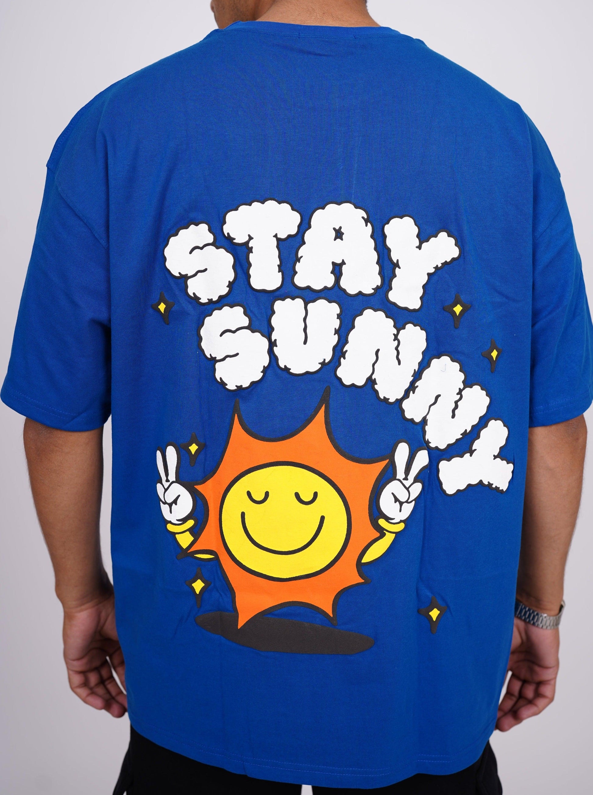 Stay Sunny - Drop-Sleeved Tee (T-shirt) For Men - BurgerBae