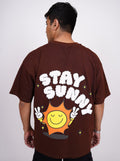 Stay Sunny - Drop-Sleeved Tee (T-shirt) For Men - BurgerBae