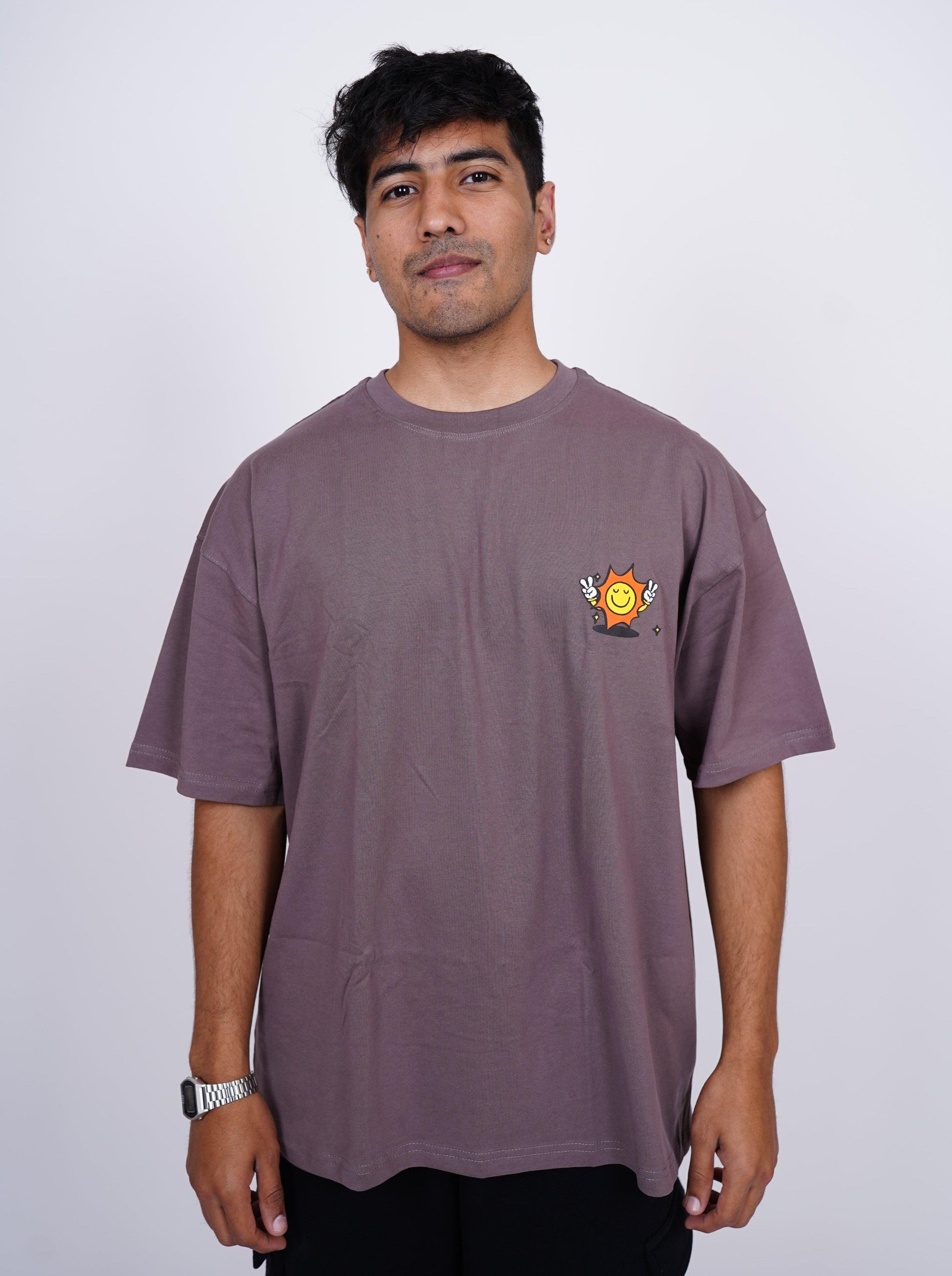 Stay Sunny - Drop-Sleeved Tee (T-shirt) For Men - BurgerBae