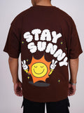 Stay Sunny - Drop-Sleeved Tee (T-shirt) For Men - BurgerBae