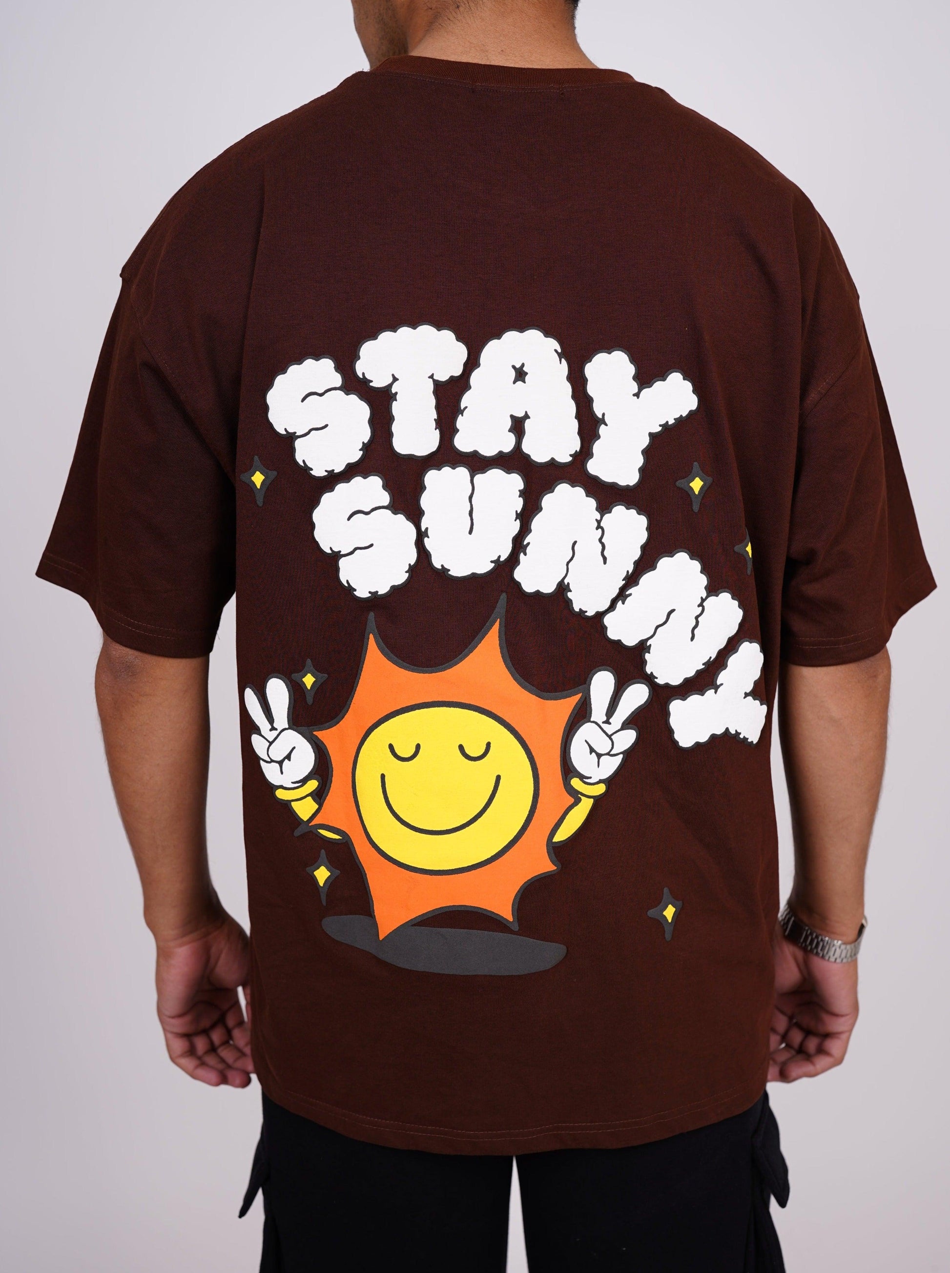 Stay Sunny - Drop-Sleeved Tee (T-shirt) For Men - BurgerBae