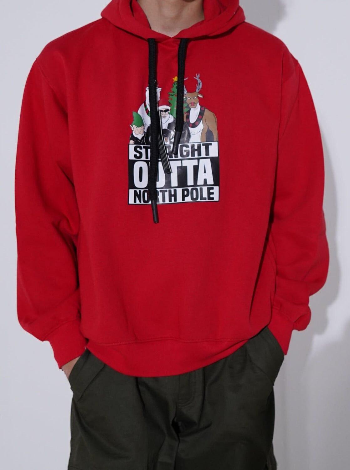 Straight Outta Northopole : Heavyweight Baggy Hoodie For Men
