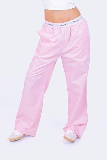 Summer Jam Pants in Strippy Pink