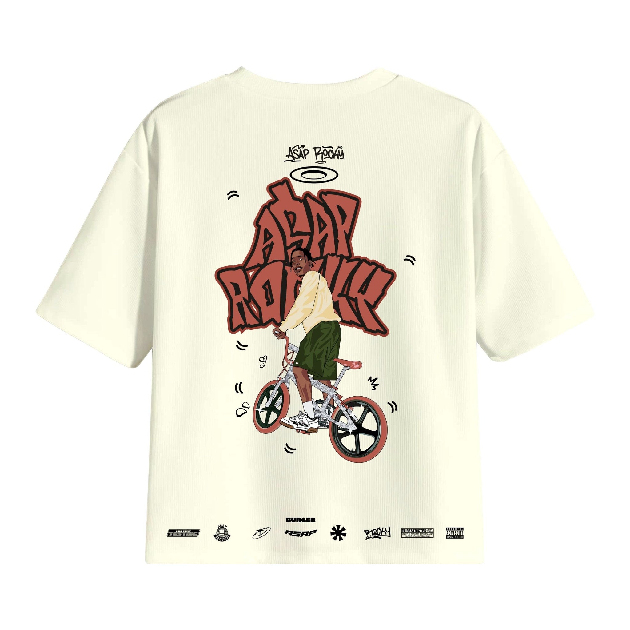 The Asap Rocky Cartoon art Drop Sleeved Tee for Men and Women