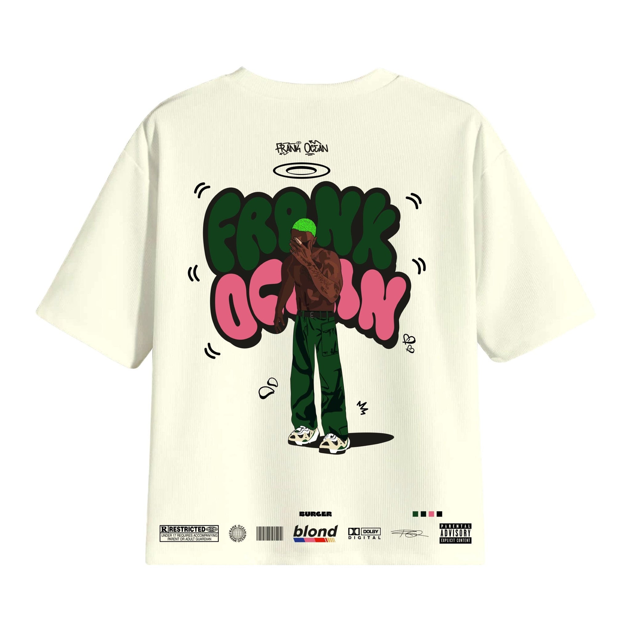 The Frank Ocean: Blonde Cartoon art Drop Sleeved Tee for Men and Women