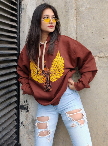 Travis Scott Stop Trying To Be God : Heavyweight Baggy Hoodie For Women