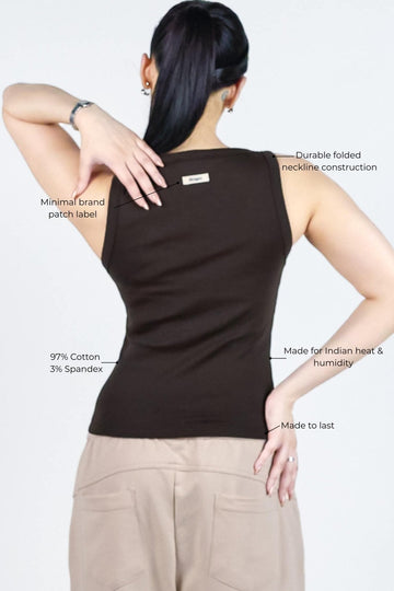 What's The Scoop Tee in Rugged Brown