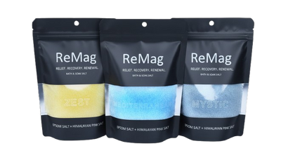 ReMag Magnesium Bath Salt (Epsom Salt) with Himalayan Pink Salt – Muscle Pain Relief, Stress Relief, Foot Soak, Post-Workout Recovery for Athletes & Everyday Wellness, Detox & Relaxation Soak