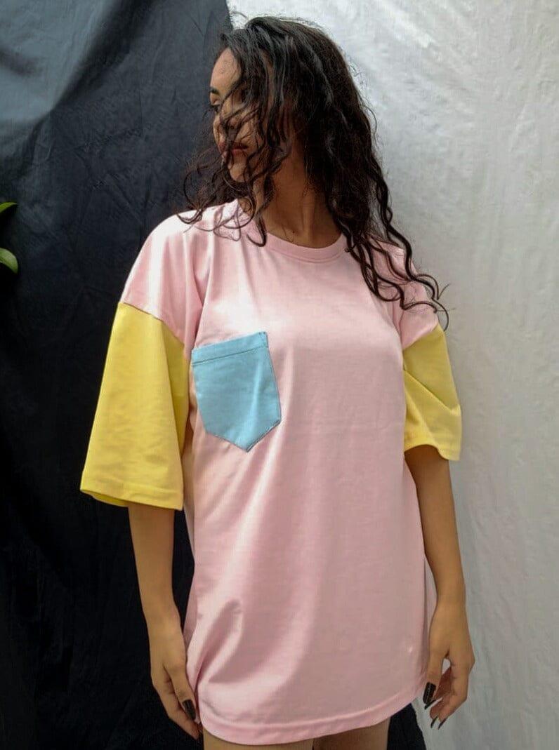 Oversized Round Neck T:shirt ( Retro Oversized tee ) For Women
