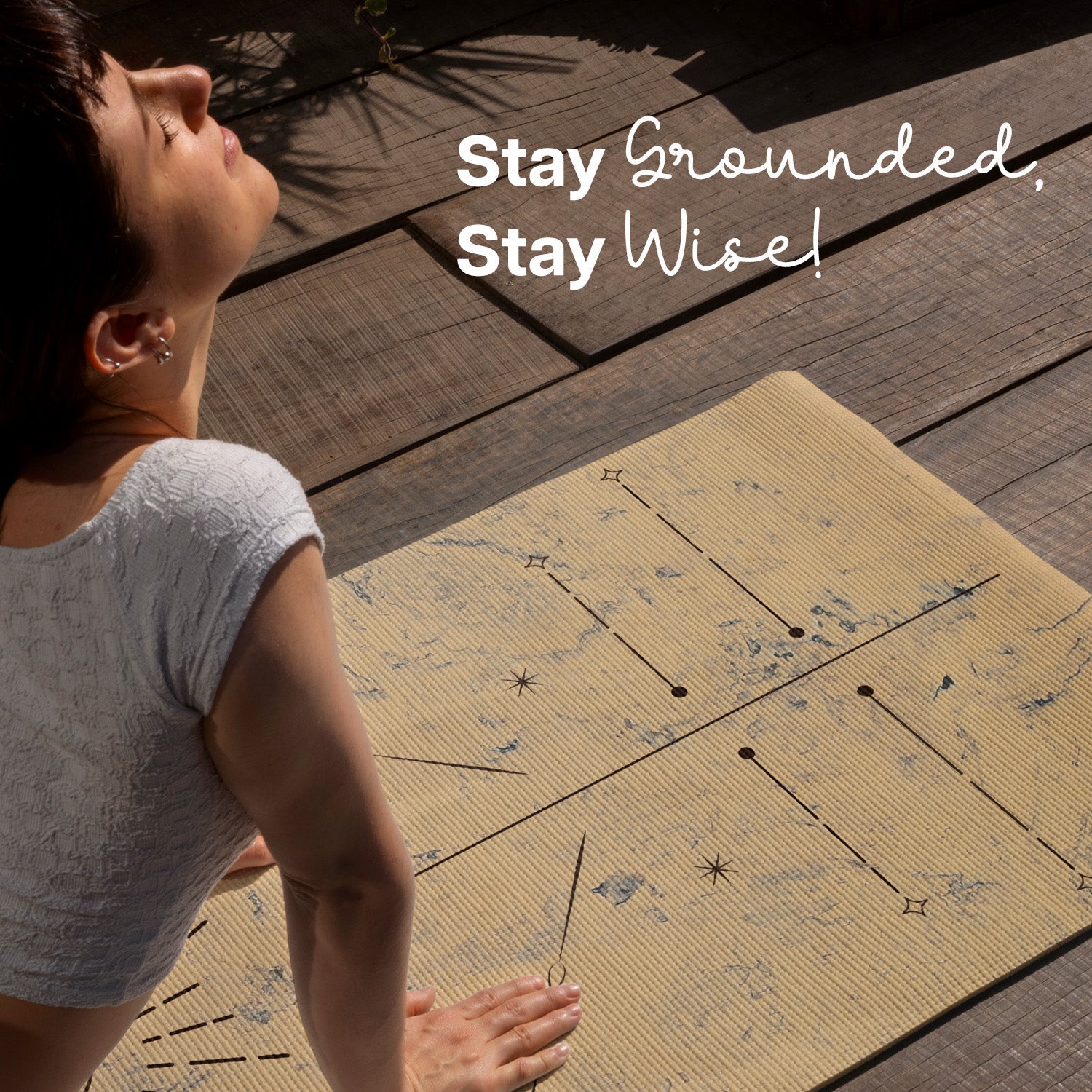 Dual Layer Alignment TPE Yoga Mat - 6mm