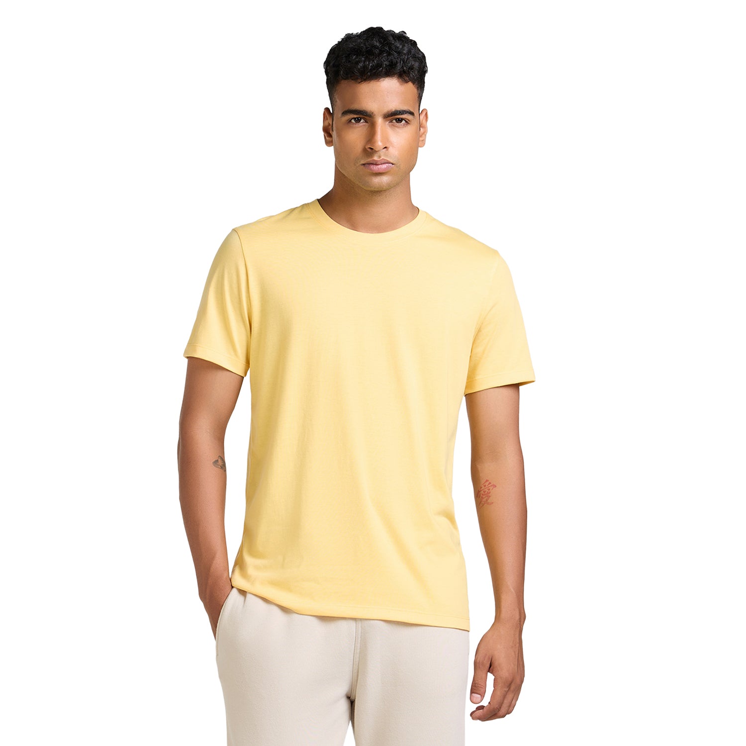 Mens Half Sleeve T-Shirt - Yellow